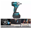 Llave Impacto Inalambrico 2 Baterias Brocas Desatornillador - Imagen 4